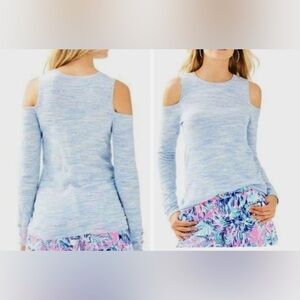 Lilly Pulitzer Lyon sweater Lapis Blue Space dye Size Small